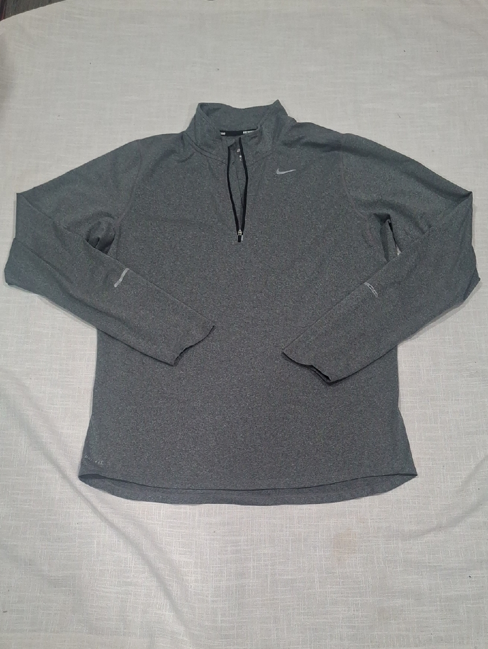 Nike Dark Gray Heather Half-Zip Athletic Pullover Size M